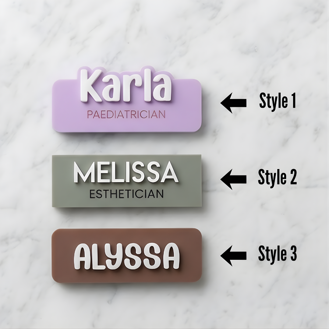 Custom Acrylic Name Badges | Business Name Tags with Logo
