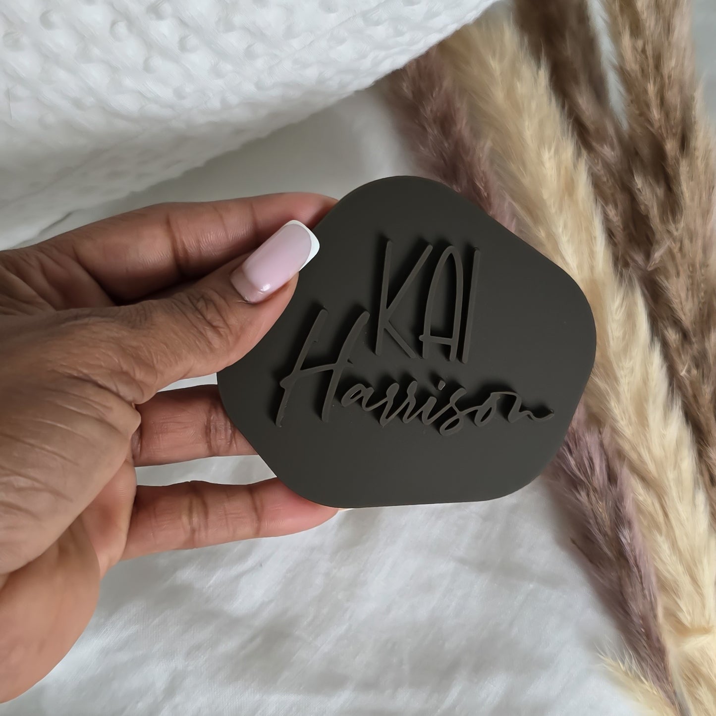 Wavy Baby Announcement Plaque