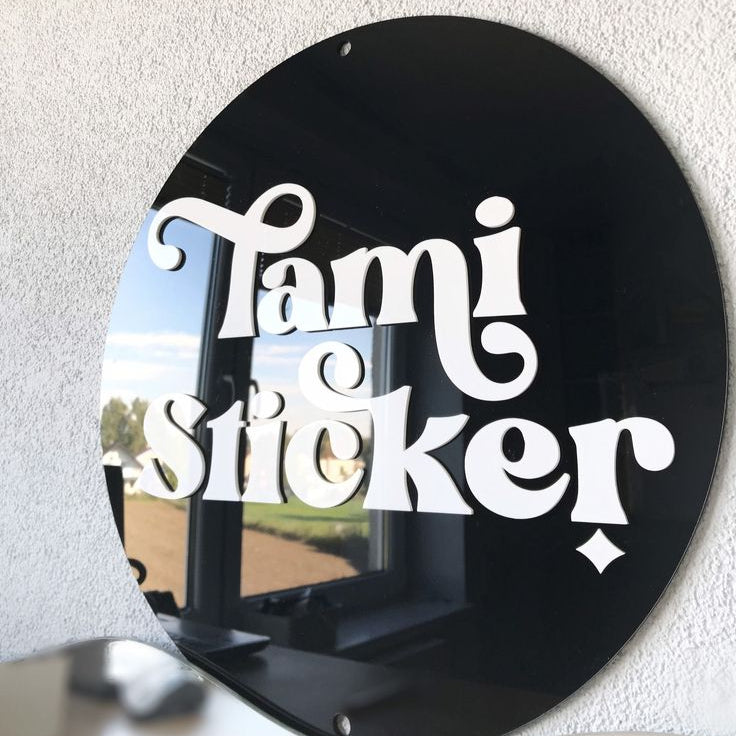 Round Acrylic Business Sign