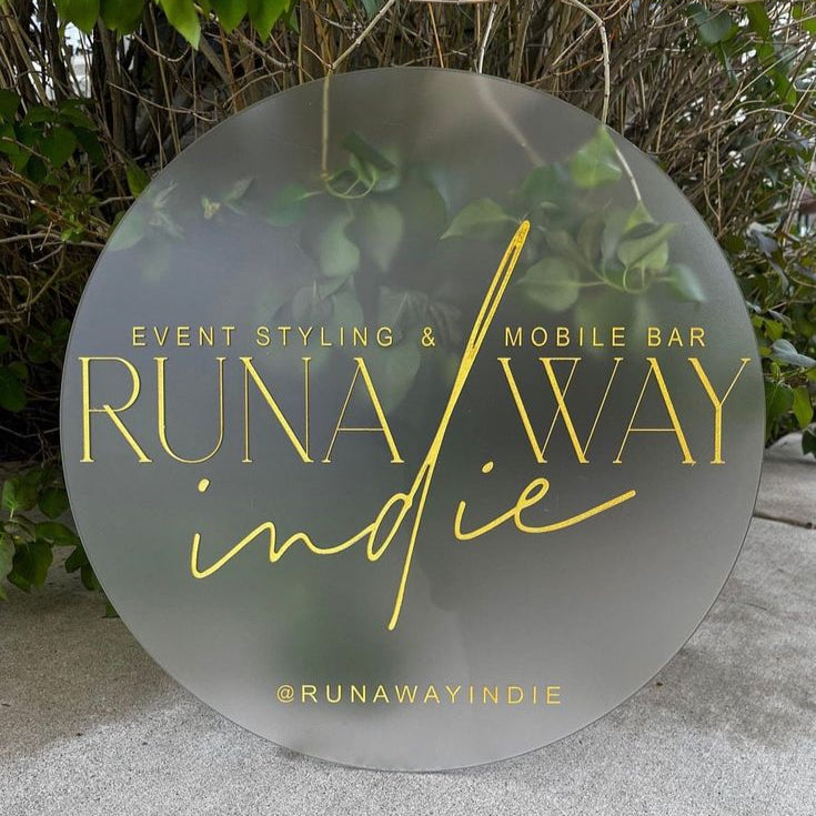 Round Acrylic Business Sign