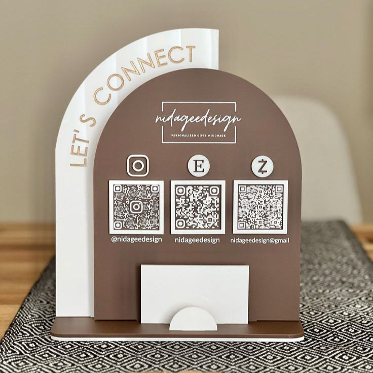 TRIPLE ICON QR CODE SIGN