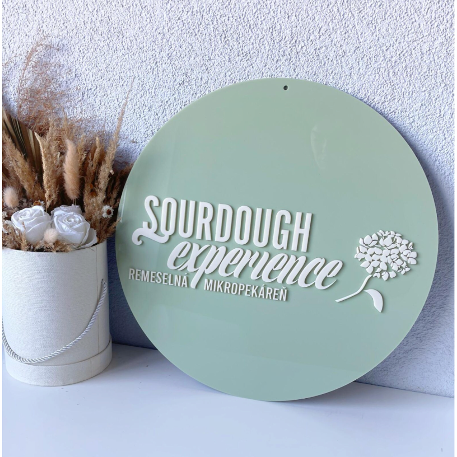 Round Acrylic Business Sign