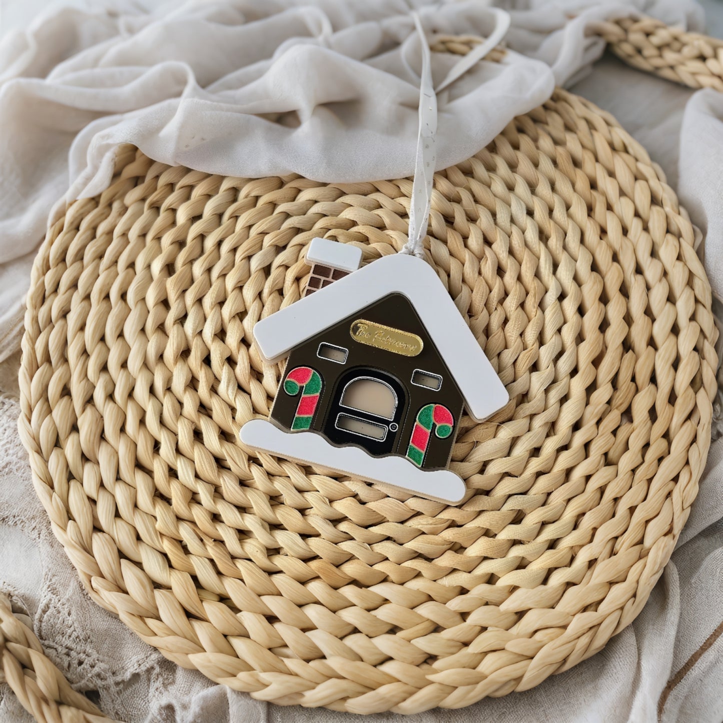 Personalized Gingerbread House Fireplace Ornament