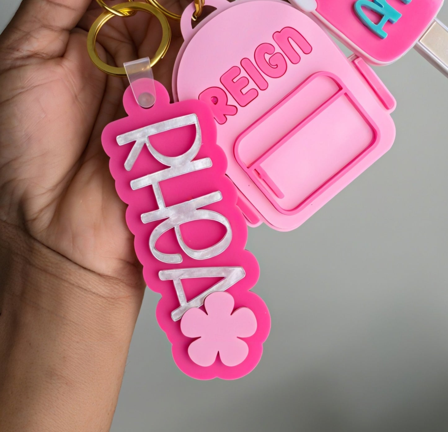 Petal Pop Name Keychain